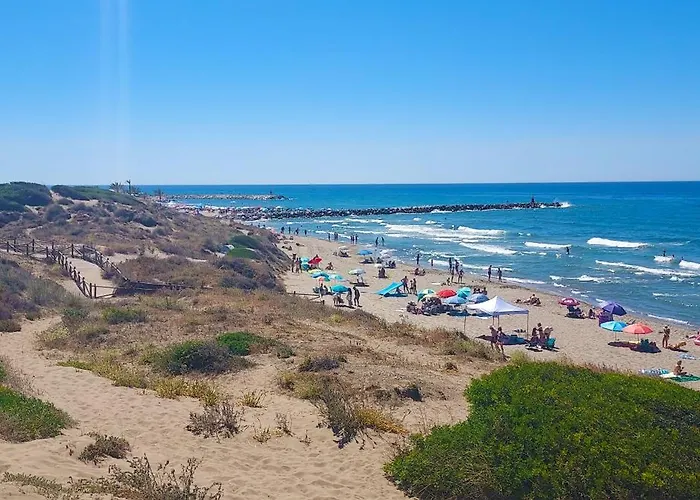 Privatunterkunft Castella Acogedora Casa Familias Con Piscina Y Jardin Cerca Del Mar *